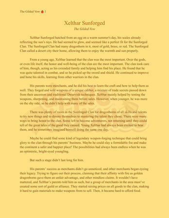 descriptive lore writing